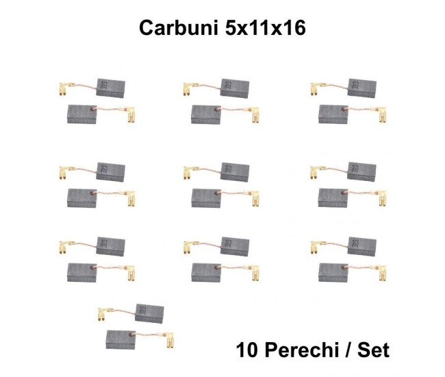 Perii Colectoare Carbuni 5x11x16 - (325) - Papuc M 2,8mm Cot / 10Set/Punga