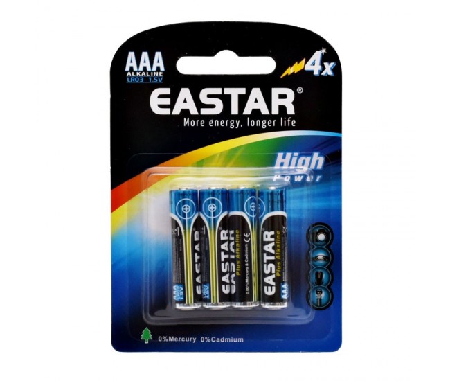 Baterie Eastar R3 - AAA 1,5V Alcalina High Performance - BL/4Buc