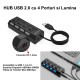 HUB 4 Usb 2.0 cu Intrerupator si Led