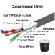 Cablu FTP Cat. 5e Cupru 0,5mm Solid cu Sufa, manta PE Negru 500m/Rol