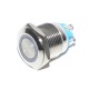 Intrerupator Push Metalic 16mm cu Led  12V cu Revenire