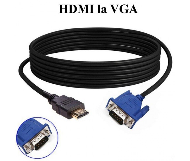 Cablu Video HDMI la VGA / 1,5m