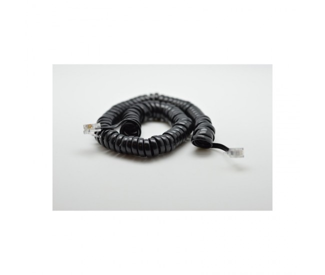 Cablu Telefon-Receptor 4 fire 4,5m/negru