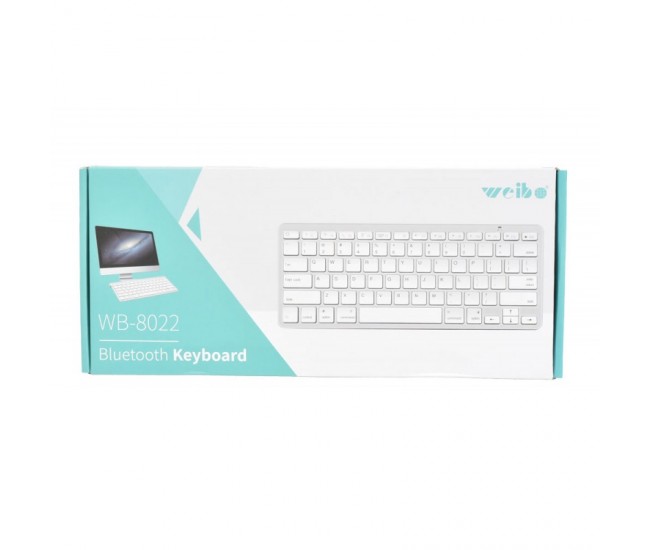 Tastatura Slim Argintie cu Bluetooth WB-8022