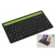 Tastatura Neagra Mini Slim cu Bluetooth si Suport Tableta & Telefon  / AS-199