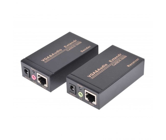 Extender VGA 100m + Audio, prin Utp/Ftp