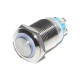 Push Metalic 16mm cu Led Rosu si Retinere 220V