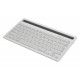 Tastatura Alba Mini Slim cu Bluetooth si Suport Tableta & Telefon  / AS-199