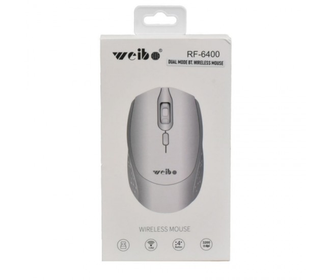 Mouse Optic Dual Mode Bluetooth & Wireless RF - 6400 Weibo / 3200DPI