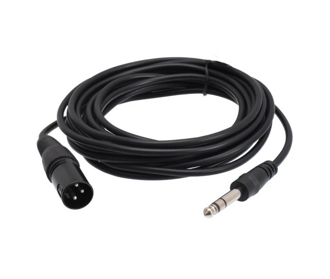 Cablu Audio Jack 6,3mm Tata - Xlr Tata / 5m