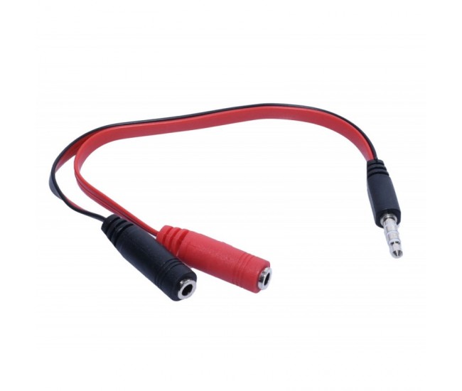 Cablu Audio Jack 3,5mm Tata-2 Jack 3,5mm Mama/20cm