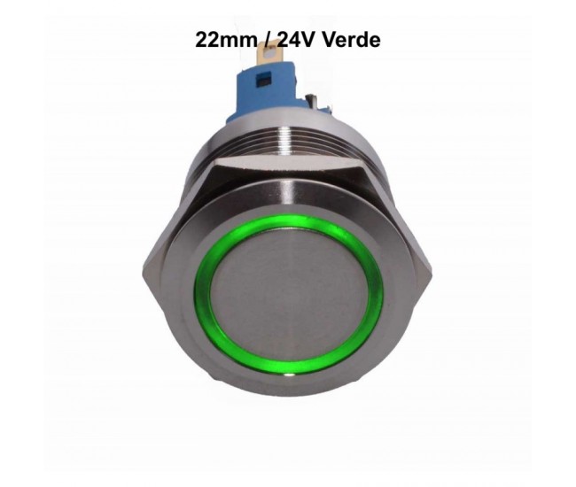 Push Buton 22mm/24V Lumina Verde