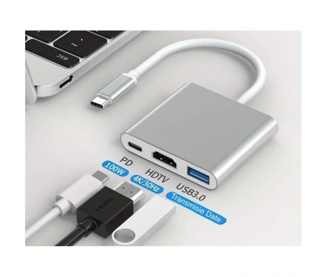 Adaptor Video Usb Tip-C la HDMI 4K - Usb 3.0 - Usb Tip-C