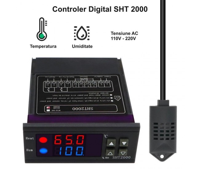 Controler Digital de Temperatura si Umiditate SHT-2000