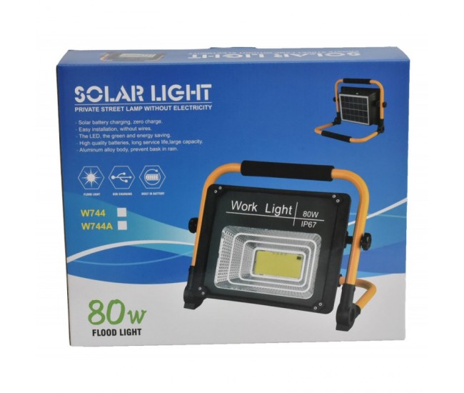 Proiector Solar 80W -  IP67 cu Suport / W743