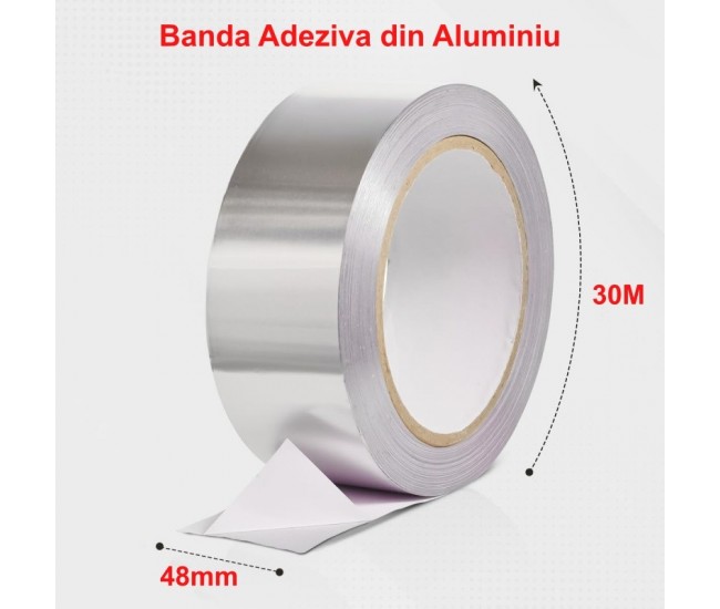 Banda din Aluminiu Autoadeziva 48mm*30M