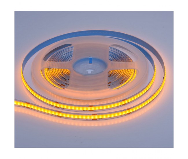 Banda COB Led Galben - Flexibil - 252led/m - 12W/ml - Rola/5m