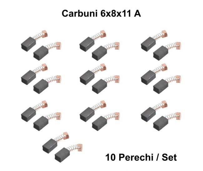 Perii Colectoare Carbuni 6x8x11 - A / 10Set/Punga