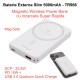 Baterie Externa 5000mAh, Power Bank Slim - Magnetic Wireless 15W, Usb /  TR-966 / Alb