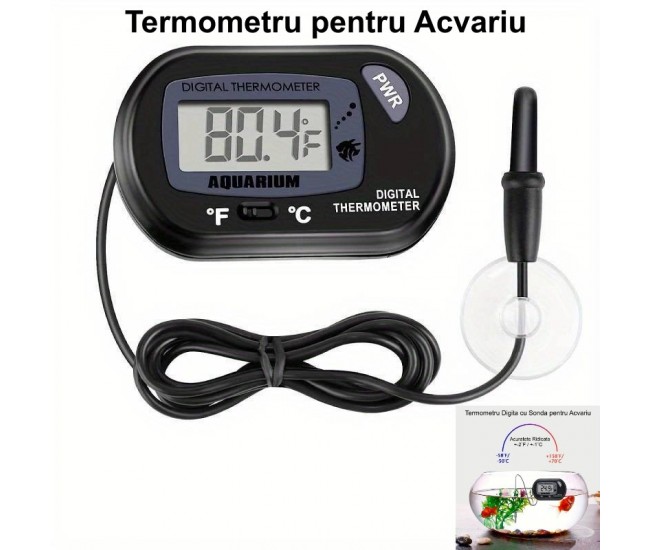 Termometru Digital de Acvariu -50˚C+70˚C