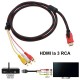 Cablu HDMI-3 RCA Audio AV/1,5m