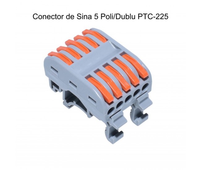 Conector de Șina 5 Poli Cap Dublu PCT-225