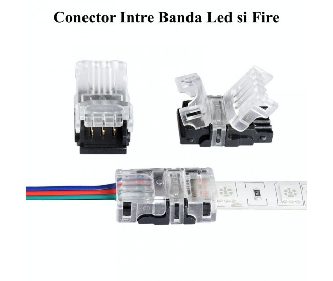 Conector Banda Led & RGB 10mm/3 Pini - 3 Fire