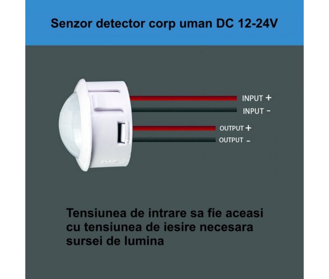 Senzor Pir 12-24V DC cu 4 Fire 25x20mm