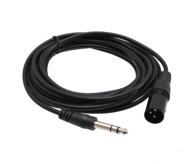 Cablu Audio Jack 6,3mm Tata - Xlr Tata / 5m