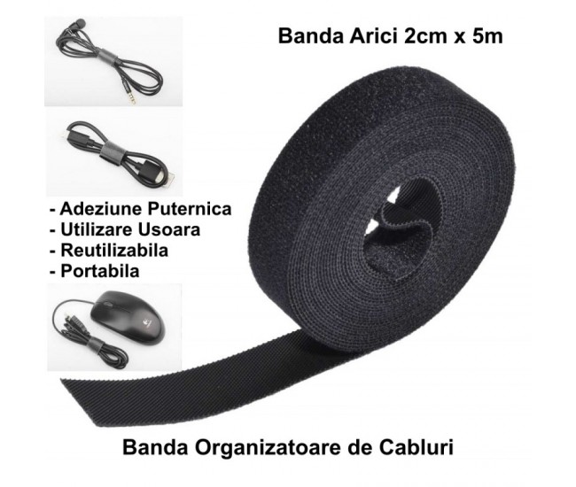 Banda cu Arici Velcro 2cm x 5m