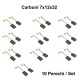 Perii Colectoare Carbuni 6x10x17,2 - Papuc M 4,8mm Cot  / 10Set/Punga