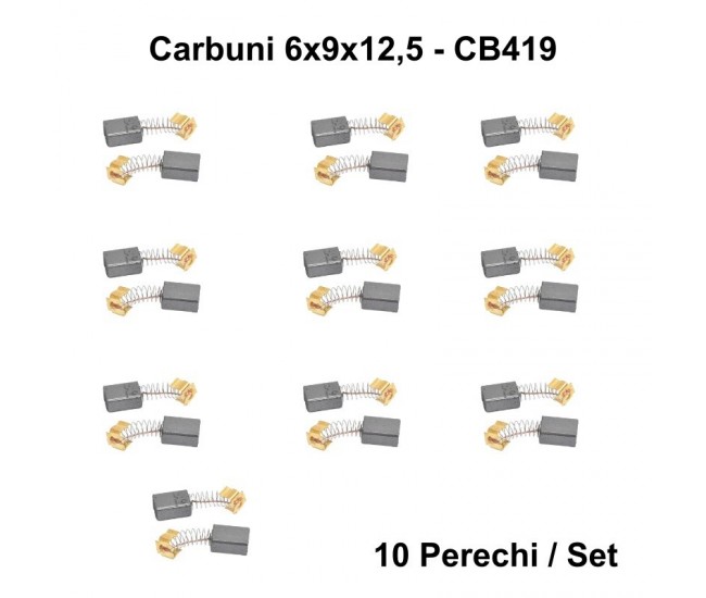 Perii Colectoare Carbuni 6x9x12,5 - CB419 / 10Set/Punga