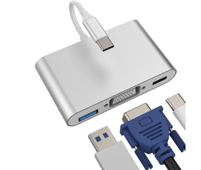 Adaptor Video Usb Tip-C la VGA-Usb 3.0- Usb Tip-C