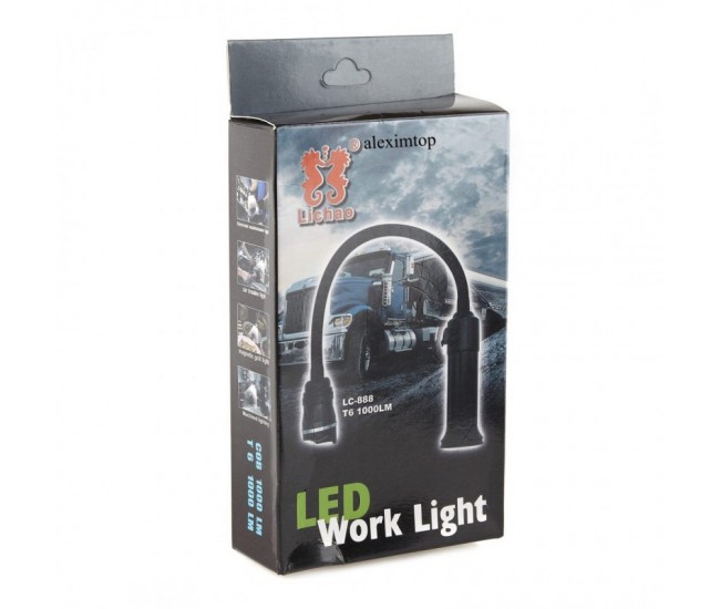 Lanterna de lucru cu magnet, brat mobil, led T6 1000Lm, 1x3,7v li-ion/FS-888