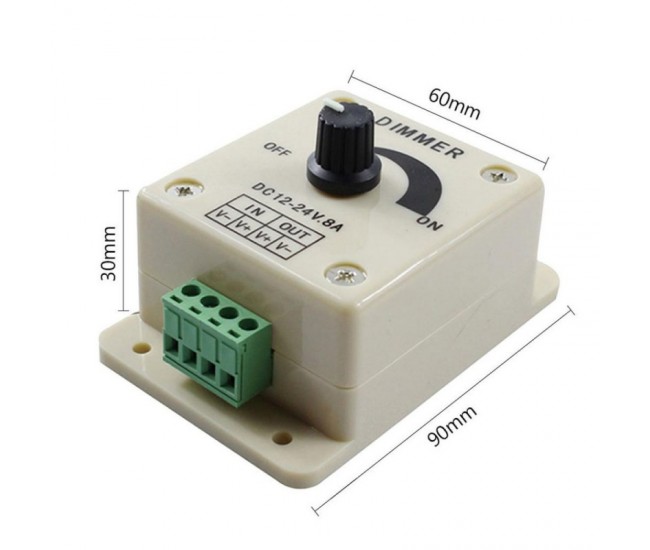 Dimmer Manual Led Monocolor 12V-24V/8A