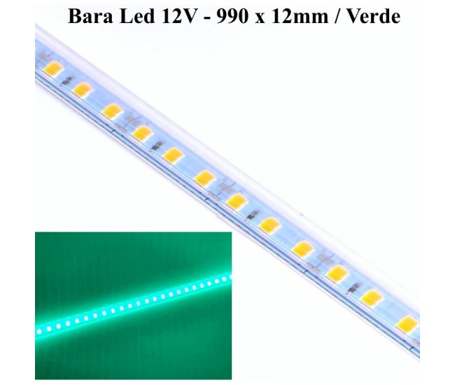 Bara cu 72 Led SMD 5050/Verde, 990x12x1mm