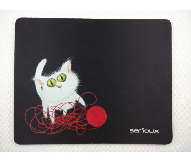 Mouse pad Serioux, model Cat and ball of yarn, MSP01,