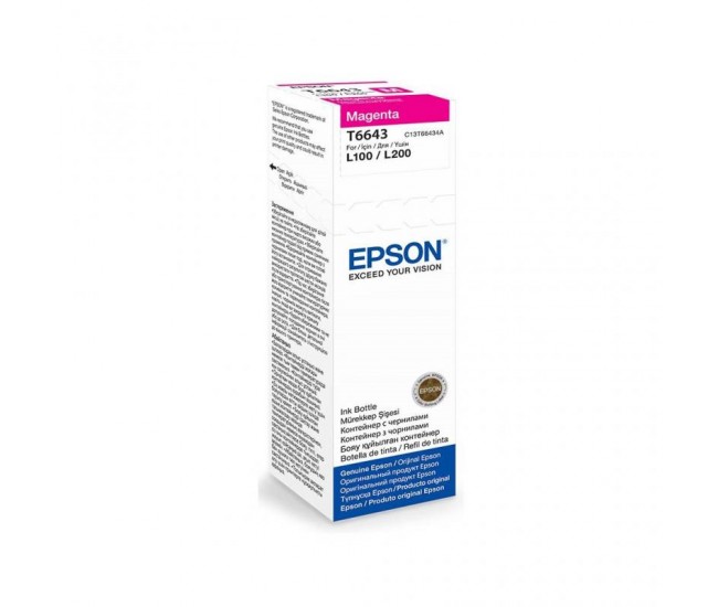 Cartus cerneala Epson T6643, magenta, capacitate 70ml, pentru echipamente CISS