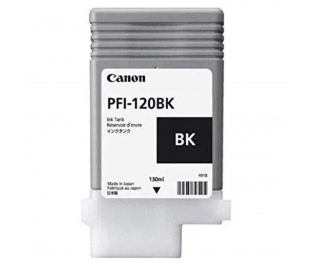 Cartus cerneala Canon PFI-120BK, black, capacitate 130ml, pentru Canon TM