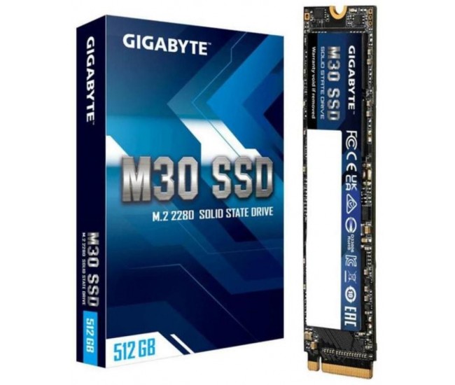 Gigabyte SSD M.2 PCIe M30 512GB  Interface PCIe 3.0x4,