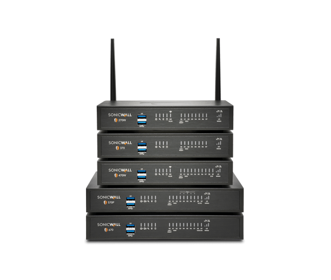 Firewall SonicWall model TZ270 8xGbE 2xUSB 3.0 firewall throughput 2Gbps,