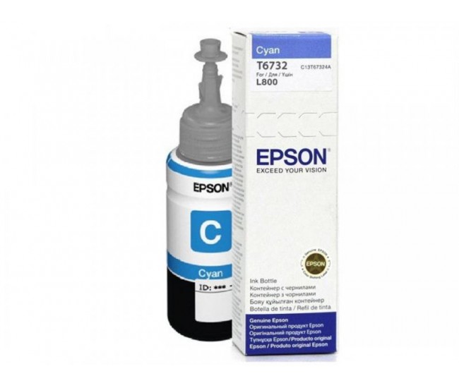 Cartus cerneala Epson T6732, cyan, capacitate 70ml, pentru Epson L800