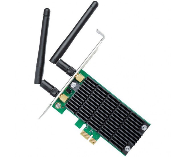 Adaptor wireless TP-Link, AC1200 Dual-band, 867/300Mbps,PCI-E, 2 antene detasabile, standarde