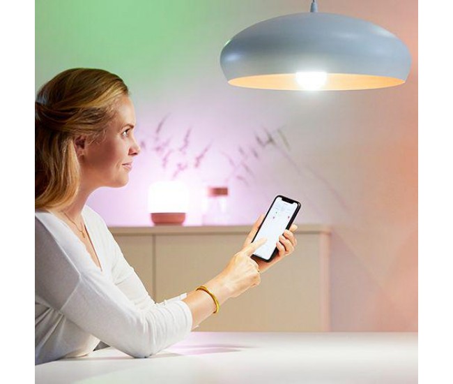 Bec LED RGBW inteligent WiZ Colors, Wi-Fi, A67, E27, 13W