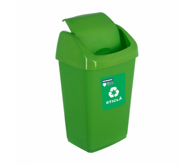 ﻿COS GUNOI CAPAC BATANT, RECICLARE ECO 35 L, VERDE, HEINNER