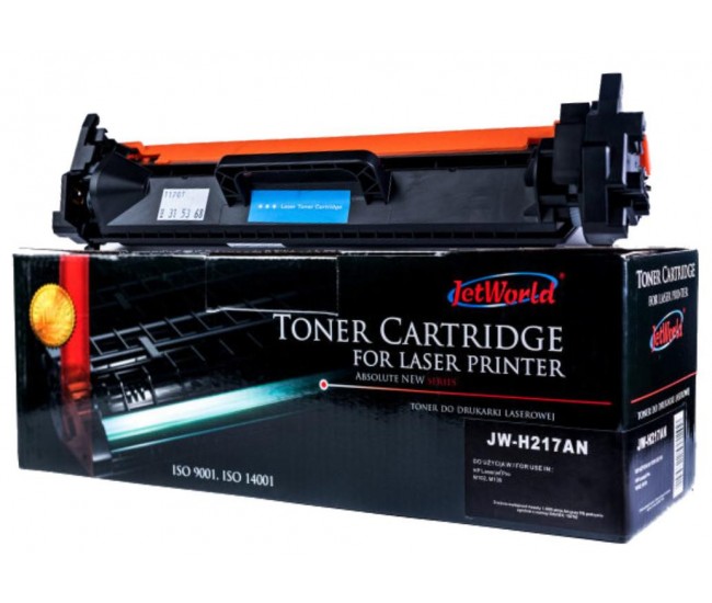 Cartus toner compatibil JetWorld Black 1600 pagini CF217 HP LaserJet