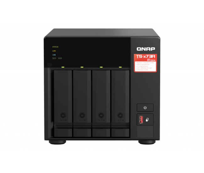 NAS QNAP 473A 4-Bay, CPU AMD Ryzen V1000 series V1500B