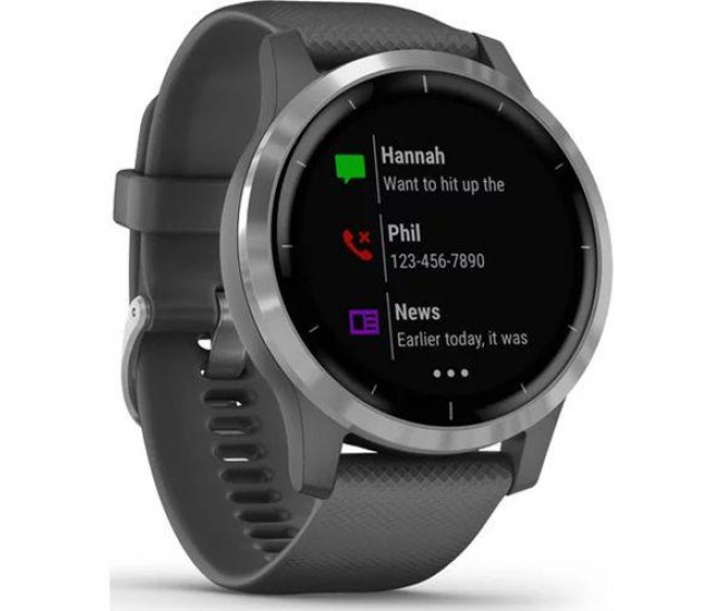 Ceas Smartwatch Garmin Vivoactive 4, Shadow Gray/Silver SEU