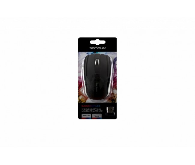 Mouse Serioux, Rainbow 400, fara fir, USB, senzor optic, distanta