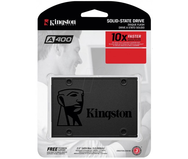 SSD Kingston A400, 480GB, 2.5", SATA III